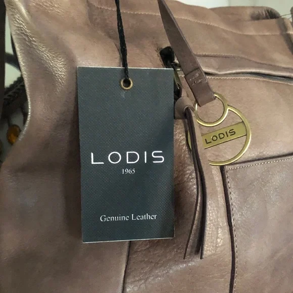 NWT LODIS Lamba Leather Laurel Shoulder Tote Bag w/ Dust Cover - Picture 2 of 9